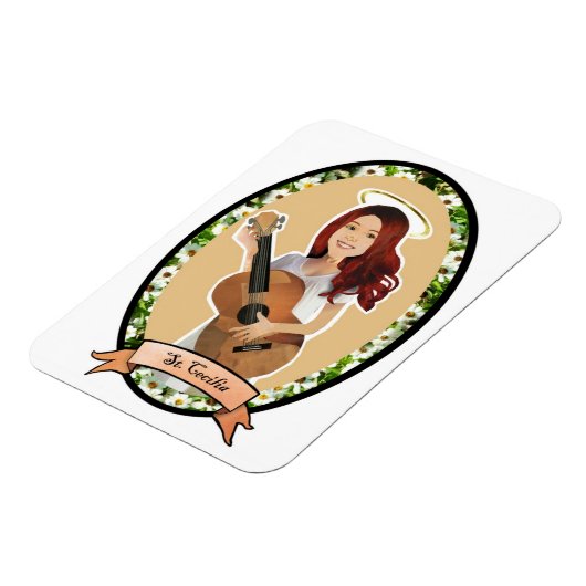 Sint Cecilia beschermheilige van muziekmagneet Magneet (Linkerzijde)