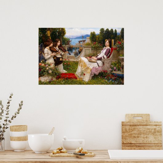 Sint-Cecilia door John William Waterhouse Poster (Keuken)