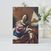 Sint Cecilia door Simon Vouet Bedankkaart (Staand voorkant)