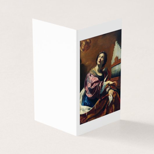 Sint Cecilia door Simon Vouet Kaart (Buitenkant)