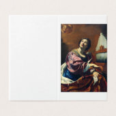 Sint Cecilia door Simon Vouet Kaart (Buitenkant ongevouwen)