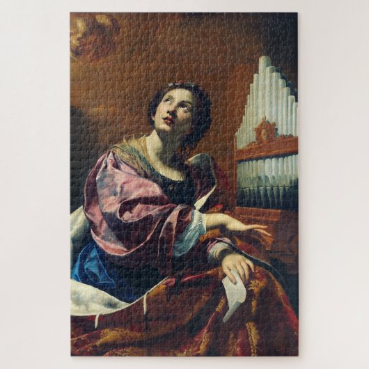 Sint Cecilia door Simon Vouet Legpuzzel (Verticaal)