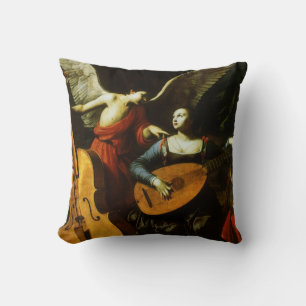 Sint Cecilia en de engel van Carlo Saraceni Kussen