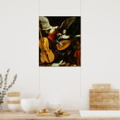 Sint Cecilia en de engel van Carlo Saraceni Poster (Keuken)