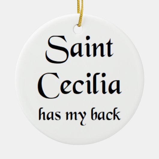 sint cecilia koffiemok keramisch ornament (Voorkant)