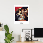 Sint-Cecilia met een engel van Vouet Simon Poster (Thuiskantoor)