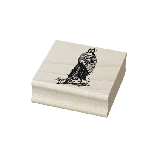 Sint Cecilia met viool van Raphael Rubberstempel (Stempel)