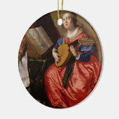 Sint-Cecilia (olie op doek) Keramisch Ornament (Links)