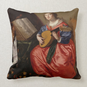 Sint-Cecilia (olie op doek) Kussen