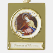 Sint-Cecilia Patroness van Musicians Elegant Verguld Banner Ornament (Voorkant)