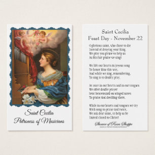 Sint-Cecilia Patroness van Musicians - Heilige Kaa Visitekaartje