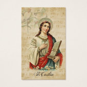 Sint-Cecilia Patroness van Musicians - Heilige Kaa Visitekaartje (Voorkant)