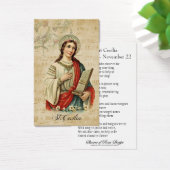 Sint-Cecilia Patroness van Musicians - Heilige Kaa Visitekaartje (Bureau)