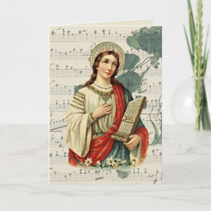 Sint-Cecilia Patroness van Musicians Religieuze Kaart