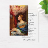Sint-Cecilia Prayer Musicians Heilige Kaart (Bureau)