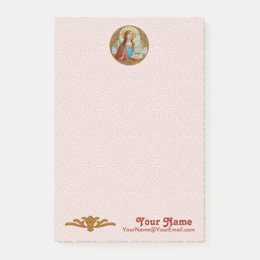 Sint-Cecilia van Rome (BK 003) 4"x6" Post-it® Notes (Voorkant)