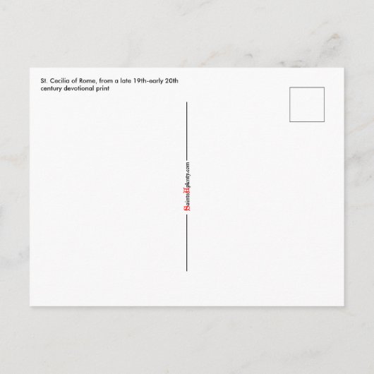 Sint-Cecilia van Rome (BK 003) Horizontaal Briefka Briefkaart (Achterkant)