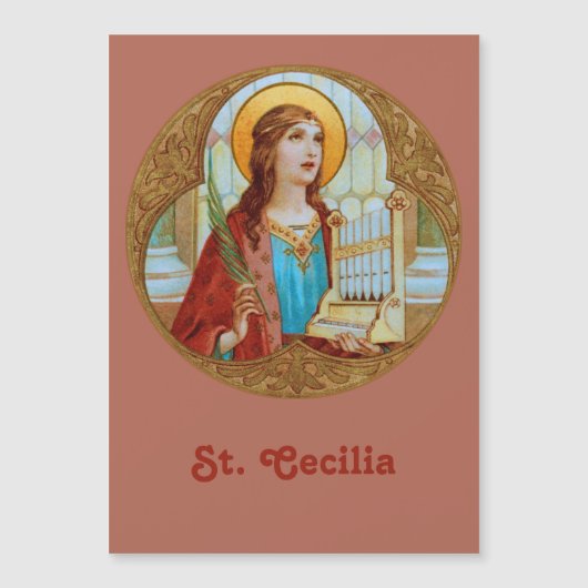 Sint-Cecilia van Rome (BK 003) Magnetisch Wenskaar (Voorkant)