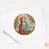 Sint-Cecilia van Rome (BK 003) Ronde Sticker (Envelop)