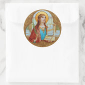 Sint-Cecilia van Rome (BK 003) Ronde Sticker (Tas)