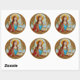 Sint-Cecilia van Rome (BK 003) Ronde Sticker