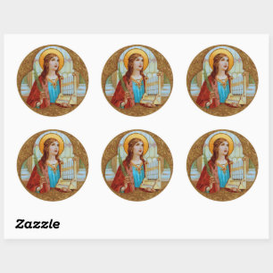 Sint-Cecilia van Rome (BK 003) Ronde Sticker