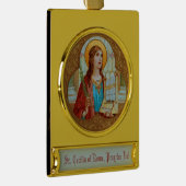 Sint-Cecilia van Rome (BK 003) Verguld Banner Ornament (Rechts)