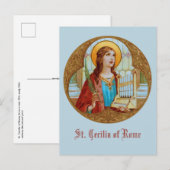 Sint-Cecilia van Rome (BK 003) Verticaal Briefkaar Briefkaart (Voorkant / Achterkant)