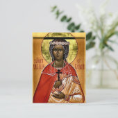 Sint-Cecilia van Rome Orthodox Christelijk Icoon Briefkaart (Staand voorkant)