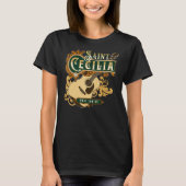 Sint-Cecilia van Rome Patron Saint of Music Kathol T-shirt (Voorkant)