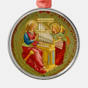 Sint-Cecilia van Rome (SNV 36) Ronde Metalen Ornament