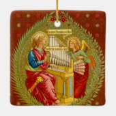 Sint-Cecilia van Rome (SNV 36) Square Keramisch Ornament (Achterkant)