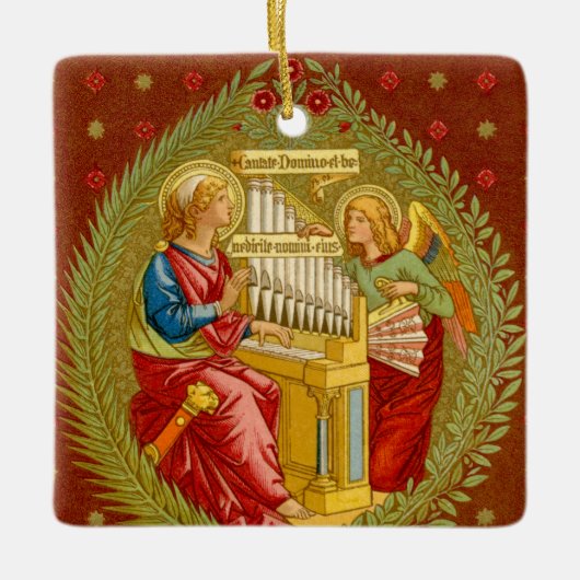 Sint-Cecilia van Rome (SNV 36) Square Keramisch Ornament (Voorkant)