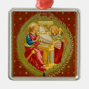 Sint-Cecilia van Rome (SNV 36) Square Metalen Ornament