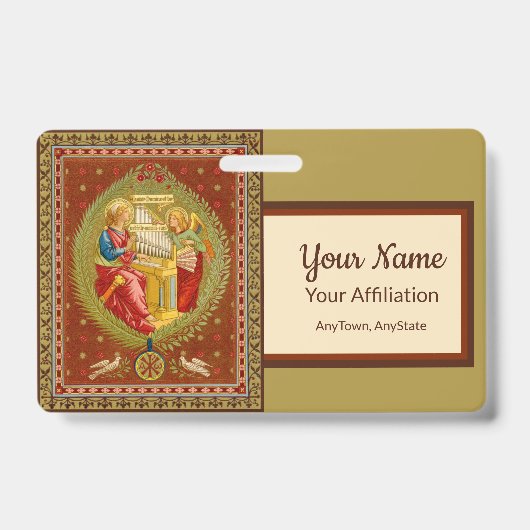 Sint-Cecilia van Rome (SNV 36, Style 1) Badge (Voorkant)