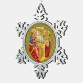 Sint-Cecilia van Rome (SNV 36) Tin Sneeuwvlok Ornament (Rechts)