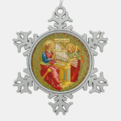 Sint-Cecilia van Rome (SNV 36) Tin Sneeuwvlok Ornament (Voorkant)