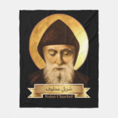 Sint Charbel Vliesdeken Fleece Deken (Voorkant)