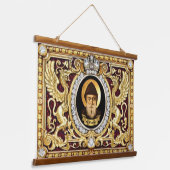 Sint Charbel Wood Topped Tapestry Hangend Wandkleed (Gebogen)