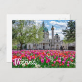 Sint-Charles-kerk in het voorjaar in Wenen, Oosten Briefkaart (Voorkant / Achterkant)