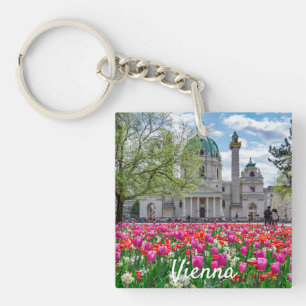 Sint-Charles-kerk in het voorjaar in Wenen, Oosten Sleutelhanger