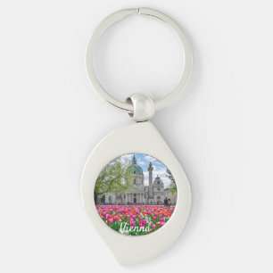 Sint-Charles-kerk in het voorjaar in Wenen, Oosten Sleutelhanger