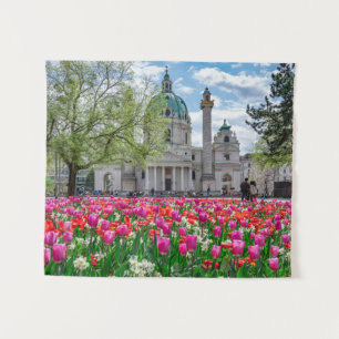 Sint-Charles-kerk in het voorjaar in Wenen, Oosten Wandkleed