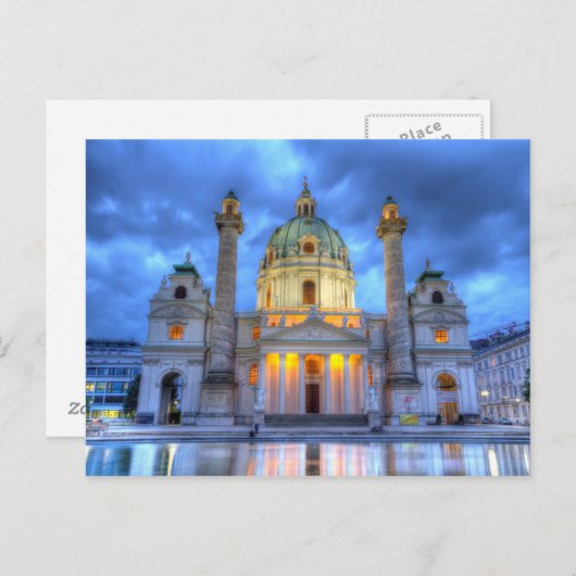 Sint-Charles-kerk in Wenen, Oostenrijk Briefkaart (Voorkant / Achterkant)