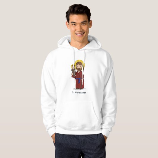 Sint-Christoffel Feestdag Heilige Hoodie (Voorkant volledig)