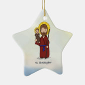 Sint-Christoffel Feestdag Heilige Keramisch Ornament (Rechts)