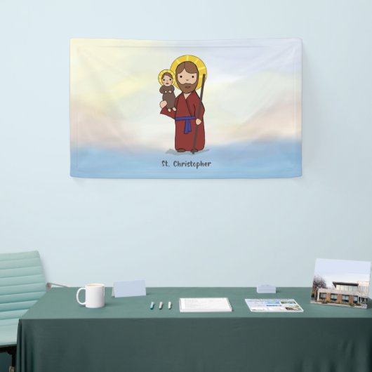 Sint-Christoffel Feestdag Heilige  Spandoek (Beurs)