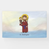 Sint-Christoffel Feestdag Heilige  Spandoek (Horizontaal)