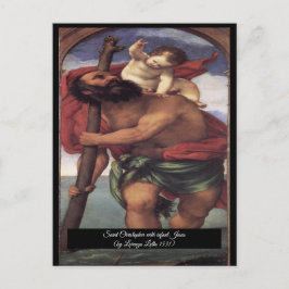 Sint Christoffel met het kindje Jezus Briefkaart