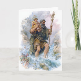 Sint Christoffel Steekt De Rivier Over - Naamdag K Kaart